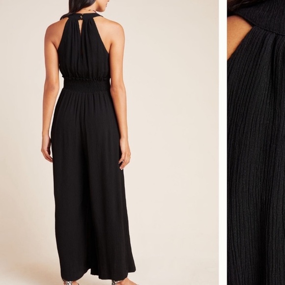 Anthropologie Pants - Anthropology V neck smocked waist jumpsuit